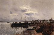 Isaac Levitan Shore oil painting on canvas